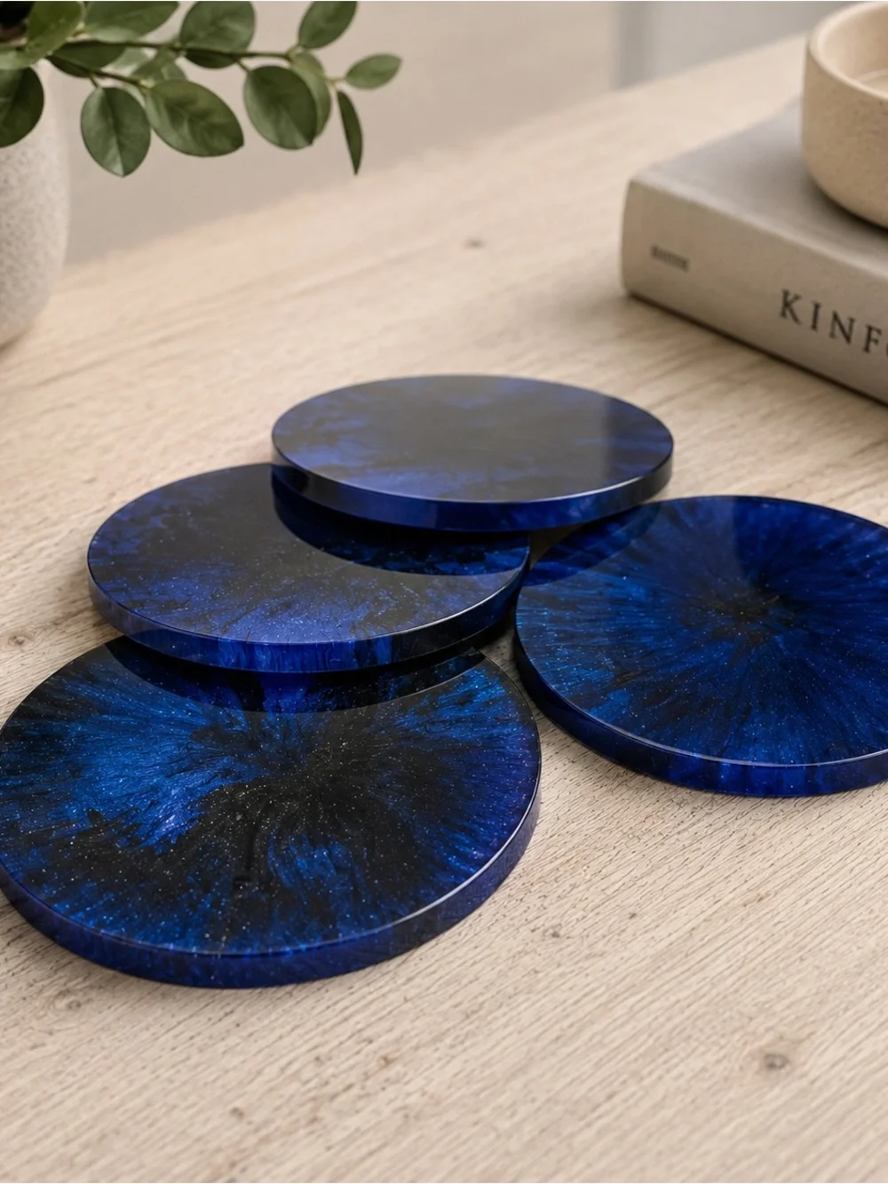 Handmade modern blue